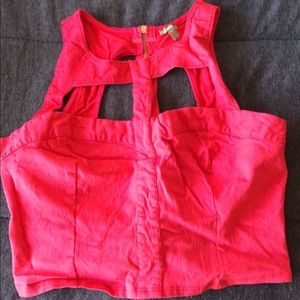 Pink crop top